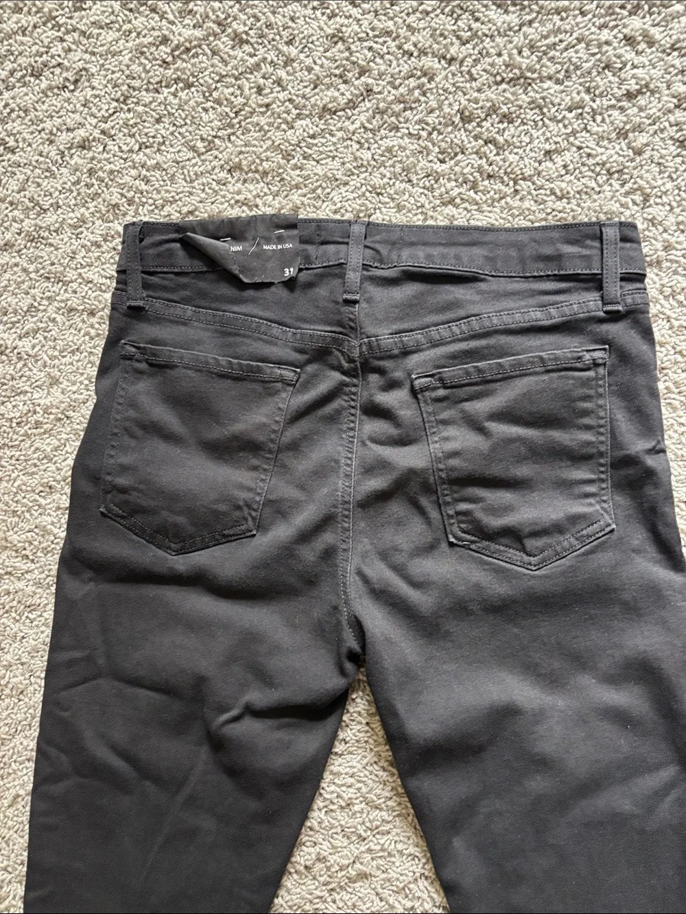Just Black Women's Black High-Rise Jeans with Distressed Hem
